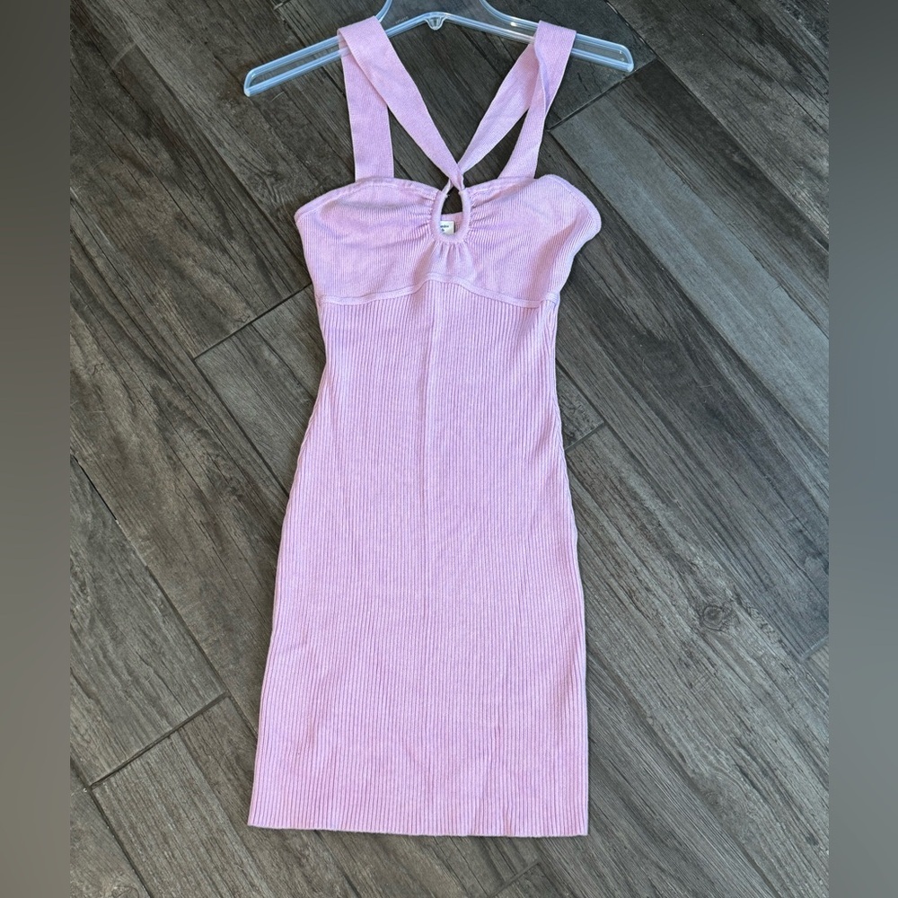 Abercrombie & Fitch criss cross halter strap mini dress - Picture 4 of 9